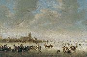 Winter Landscape With Figures On Ice